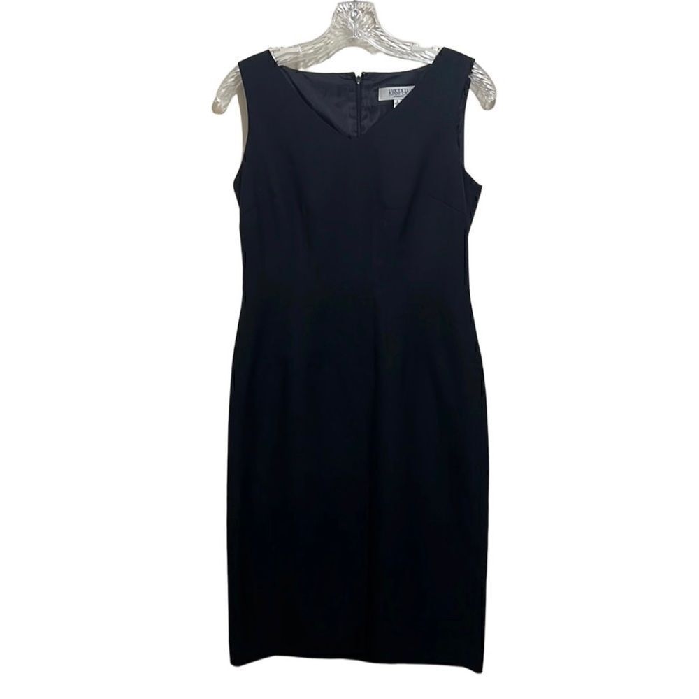 Kasper Separates dress sheath navy lined sleeveless business 2